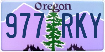 OR license plate 977RKY