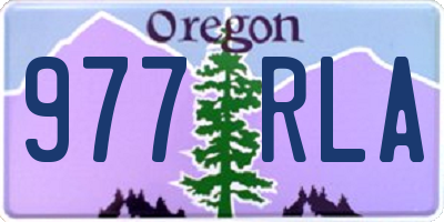 OR license plate 977RLA
