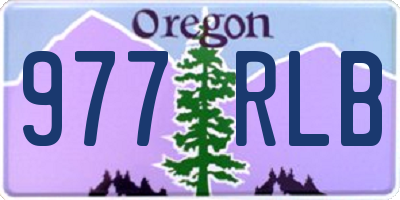 OR license plate 977RLB