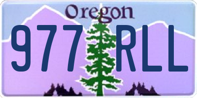 OR license plate 977RLL