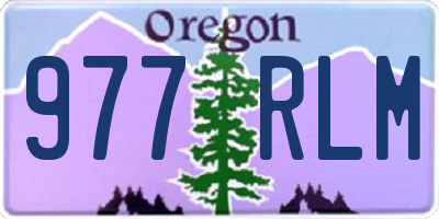 OR license plate 977RLM