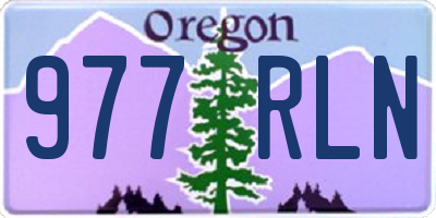 OR license plate 977RLN