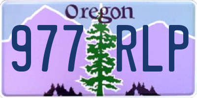 OR license plate 977RLP