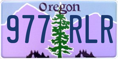 OR license plate 977RLR