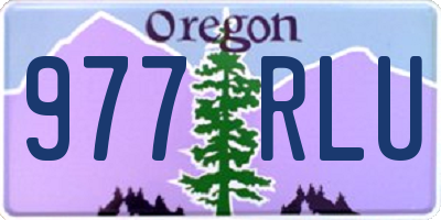 OR license plate 977RLU
