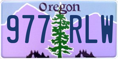OR license plate 977RLW