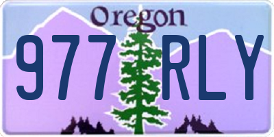 OR license plate 977RLY