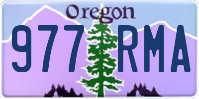 OR license plate 977RMA