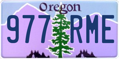 OR license plate 977RME