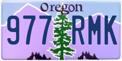 OR license plate 977RMK