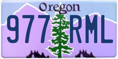 OR license plate 977RML