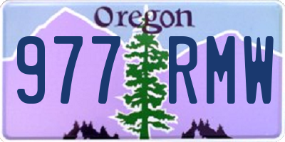 OR license plate 977RMW