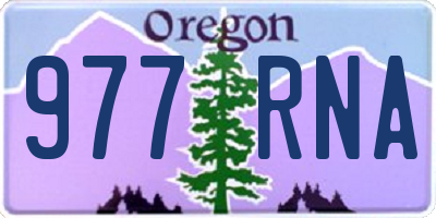 OR license plate 977RNA