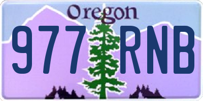 OR license plate 977RNB