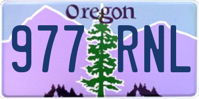 OR license plate 977RNL