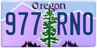OR license plate 977RNO