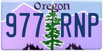 OR license plate 977RNP