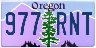 OR license plate 977RNT