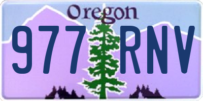 OR license plate 977RNV