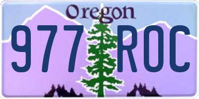 OR license plate 977ROC