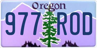 OR license plate 977ROD
