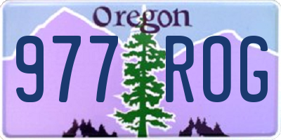 OR license plate 977ROG