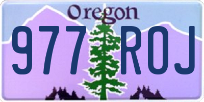 OR license plate 977ROJ