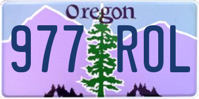 OR license plate 977ROL
