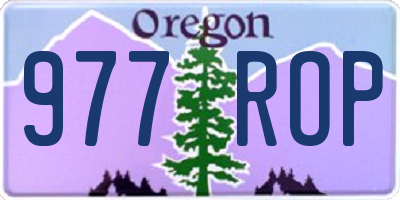 OR license plate 977ROP