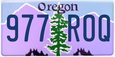 OR license plate 977ROQ