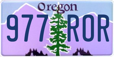 OR license plate 977ROR