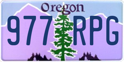OR license plate 977RPG