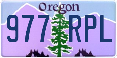 OR license plate 977RPL