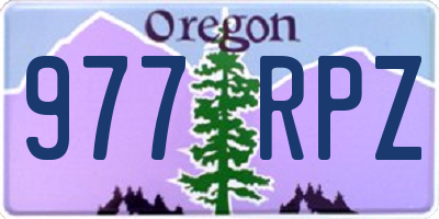 OR license plate 977RPZ