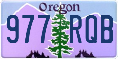 OR license plate 977RQB