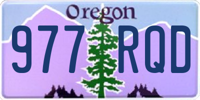 OR license plate 977RQD