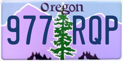 OR license plate 977RQP