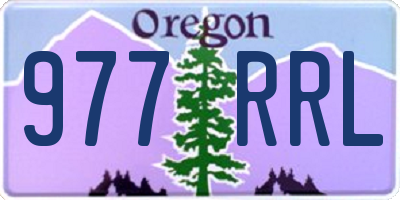 OR license plate 977RRL