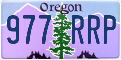 OR license plate 977RRP