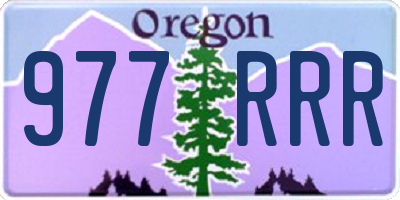 OR license plate 977RRR