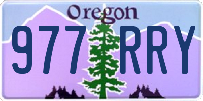 OR license plate 977RRY