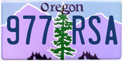 OR license plate 977RSA