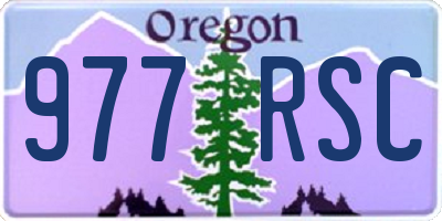 OR license plate 977RSC