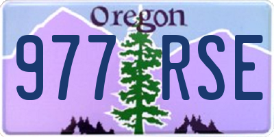 OR license plate 977RSE