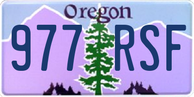 OR license plate 977RSF