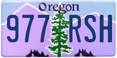 OR license plate 977RSH
