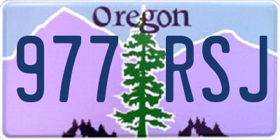 OR license plate 977RSJ