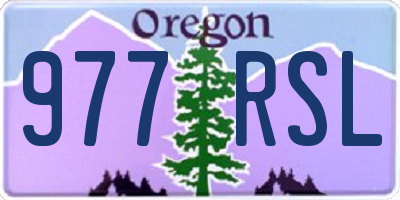 OR license plate 977RSL