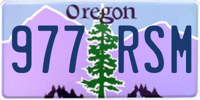 OR license plate 977RSM