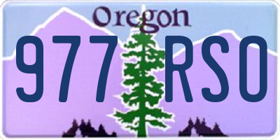 OR license plate 977RSO